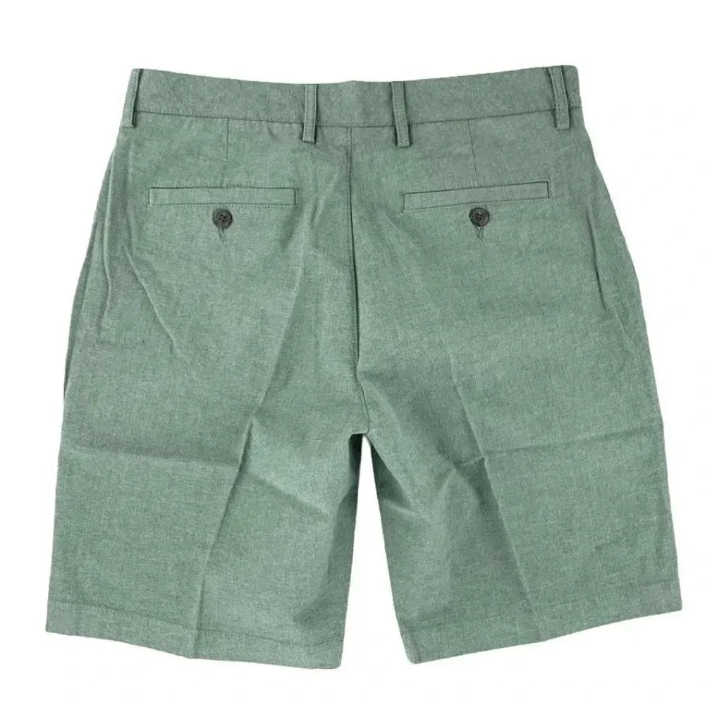 GoodthReads Olive Green Stretch Flat Front Size 30 Men's Short - Picture 6 of 12
